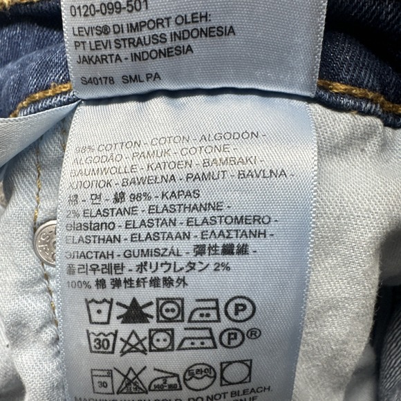 Levi's 502 Jeans Tapered Fit Stretch Denim Mens Big & Tall Size 46x34 Blue - Picture 9 of 11